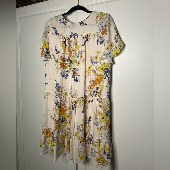 Parker Floral Tiered Silk Blend Dress - Picture 9 of 11